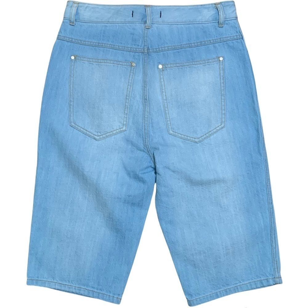 Tibi Vintage Denim Short in Vintage Stone Wash - Picture 4 of 8